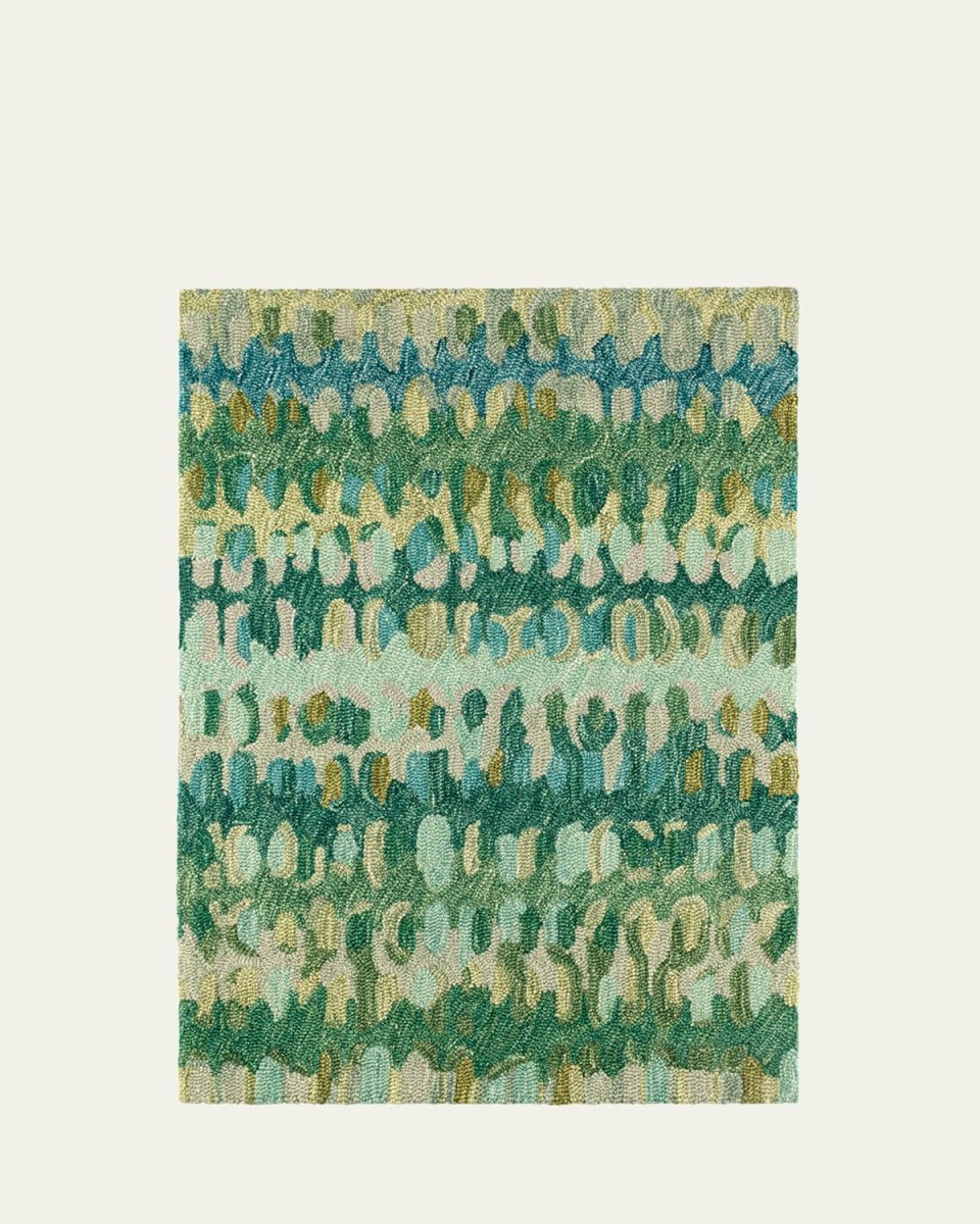Paint Chip Moss Micro-Hooked Rug, 6' x 9'